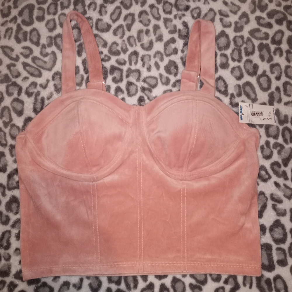 Velvet Bustier Crop Top. Corset tank top. No boundaries.